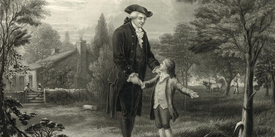 George washington and the cherry tree everett 900x620