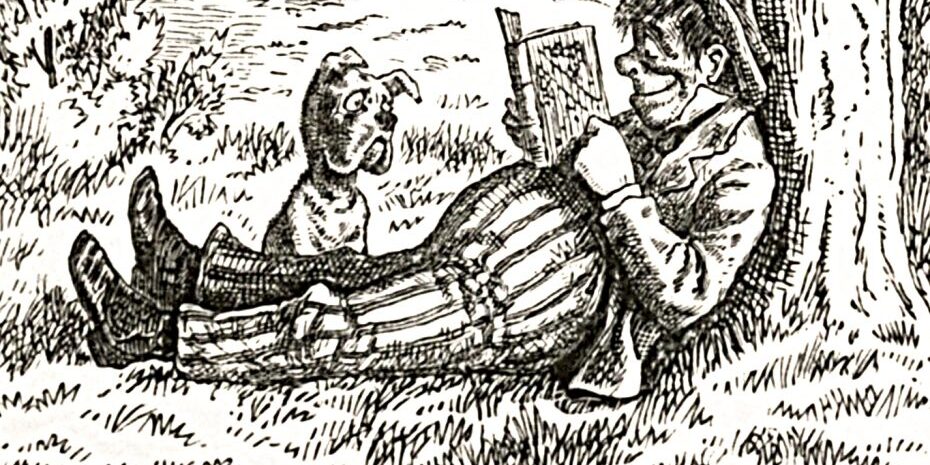 man-reads-copy-of-out-of-the-hurly-burly-930×620 Man reads copy of out of the hurly burly 930x620