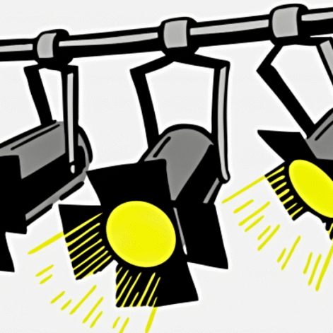 Stage lights line art colored 768x471
